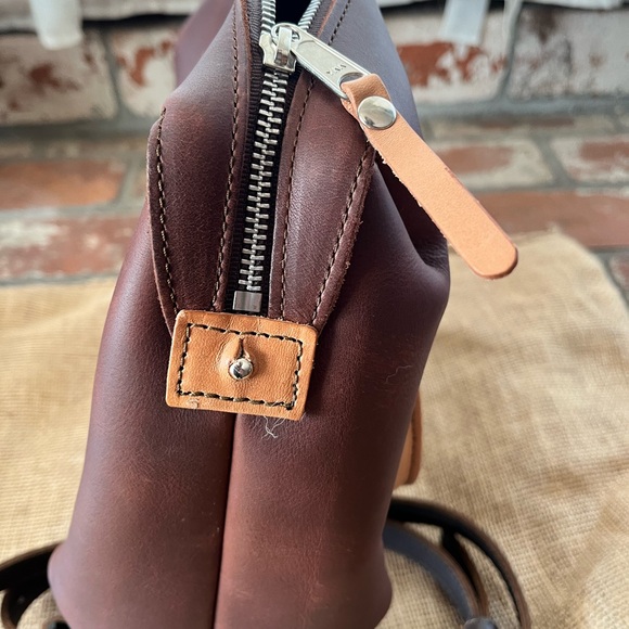 Love 41 Women's Dark Brown Leather Satchel - Picture 7 of 11